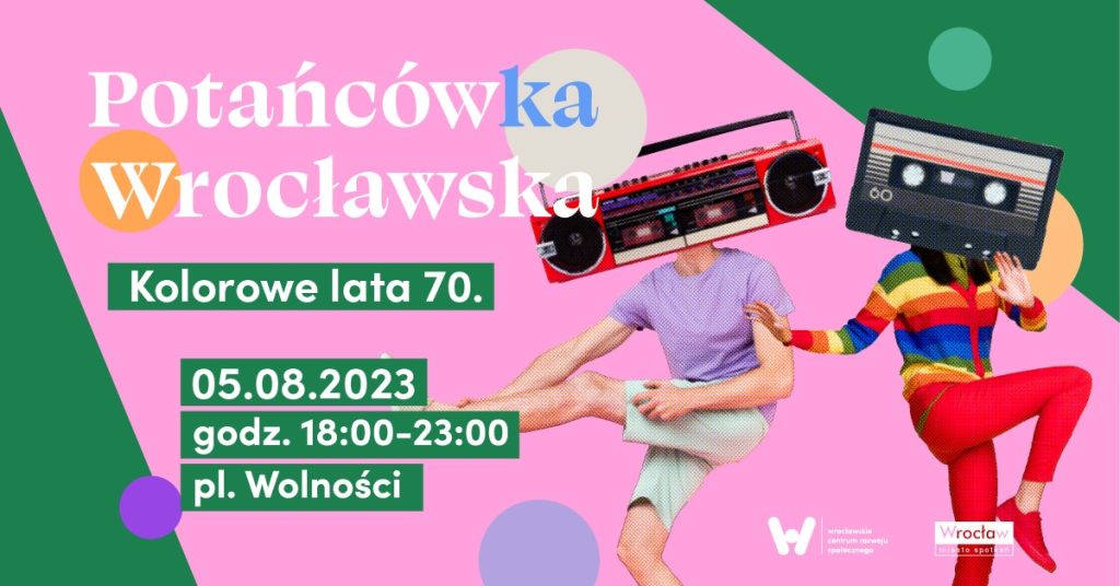 Kolorowe lata 70. motywem najbliższej zabawy na pl. Wolności. Potańcówka Wrocławska już w sobotę, 5 sierpnia.