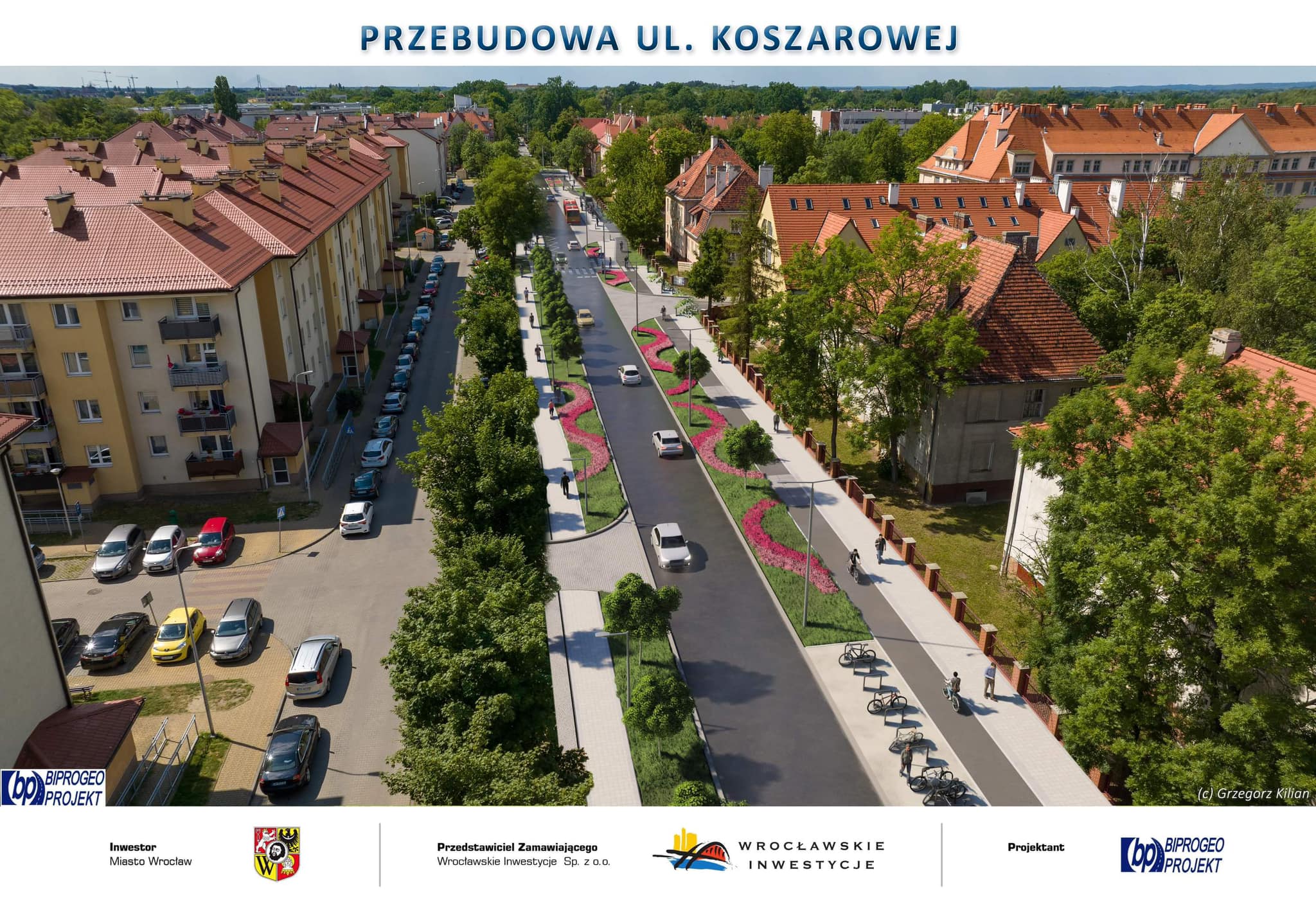 Wrocław planuje metamorfozę jednej z kluczowych arterii komunikacyjnych — nowy wygląd zyska ul. Koszarowa na Karłowicach.