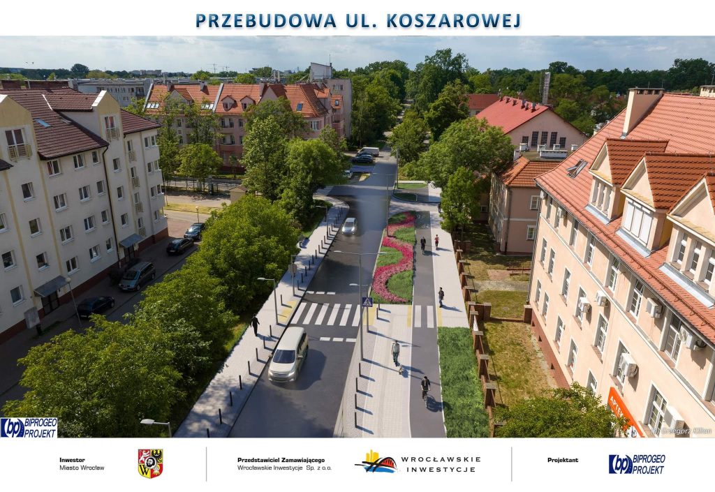 Wrocław planuje metamorfozę jednej z kluczowych arterii komunikacyjnych — nowy wygląd zyska ul. Koszarowa na Karłowicach.