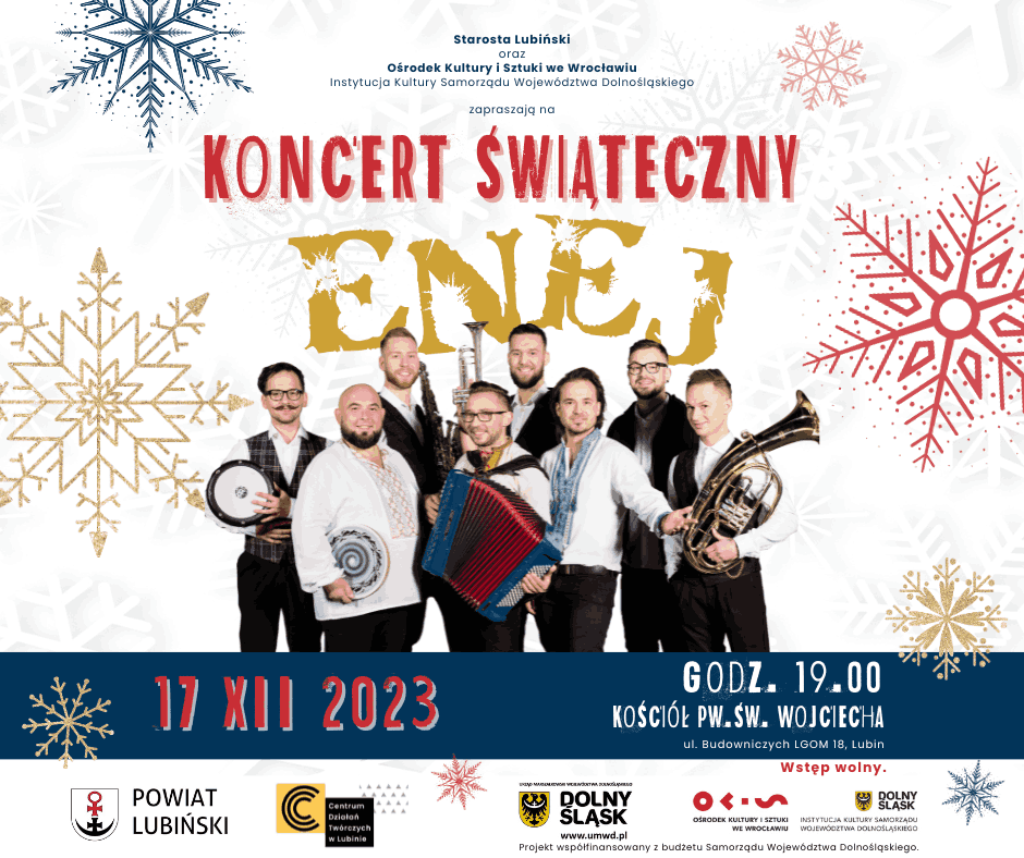 Koncert świąteczny zespołu ENEJ w Lubinie